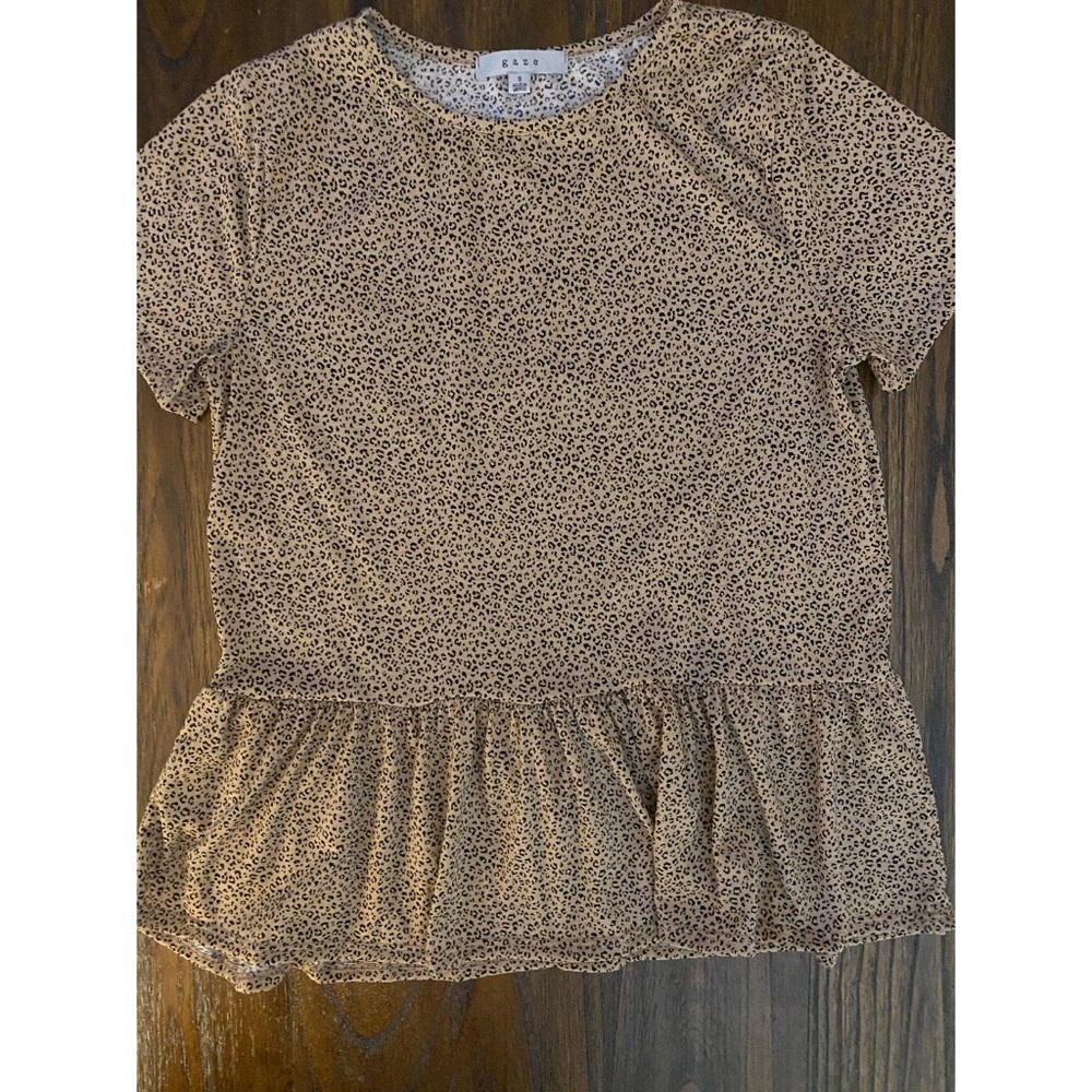Leopard cheetah animal print peplum top